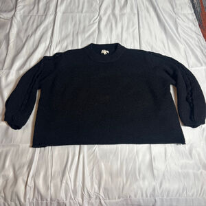 Women's World Market Black Crew Neck Sweater One Size